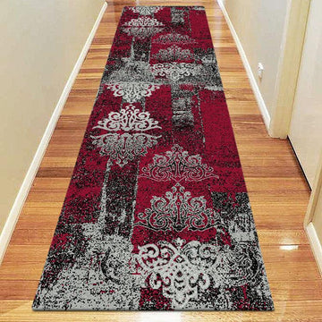 Boston 6968 Red Hallway Runner