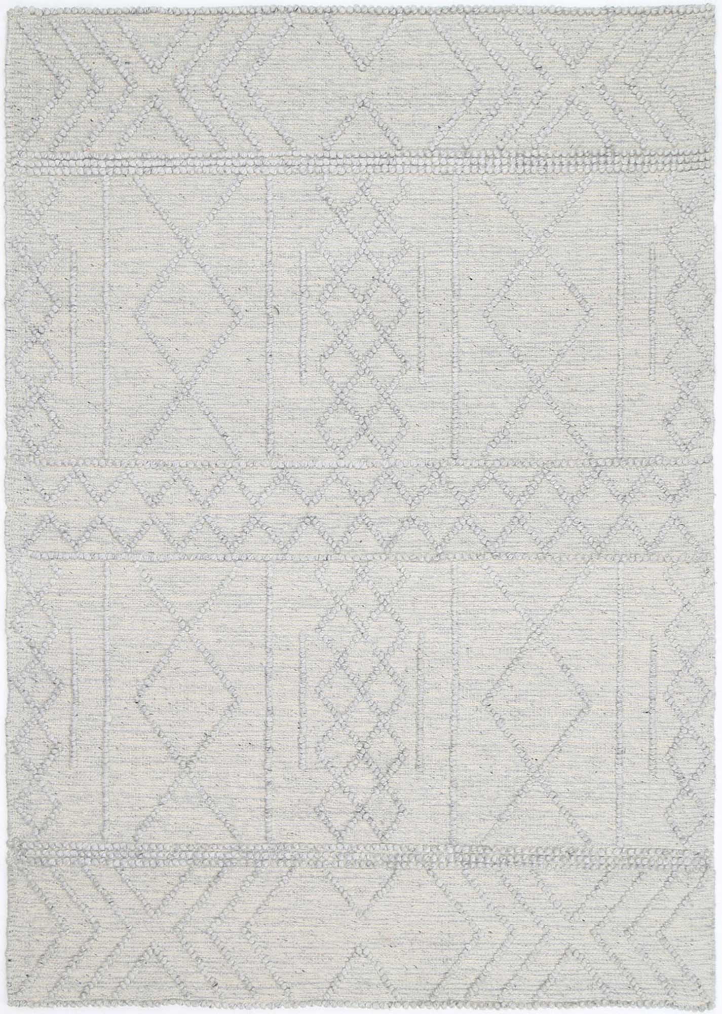 Himalaya Diamond Tribal Grey Wool Rug