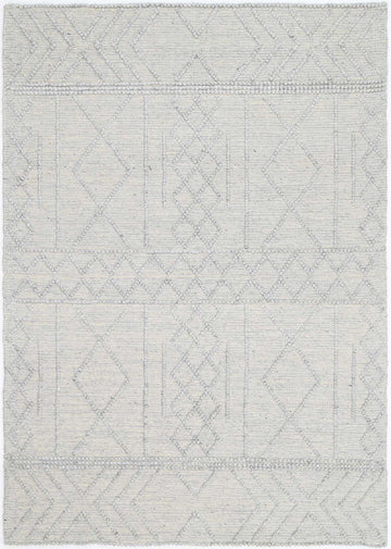 Himalaya Diamond Tribal Grey Wool Rug