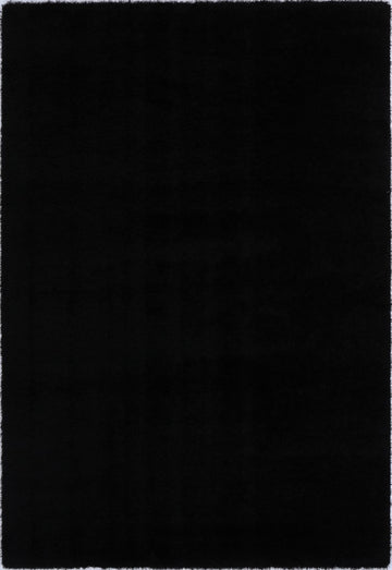 Puffy Soft Shag Black Rug