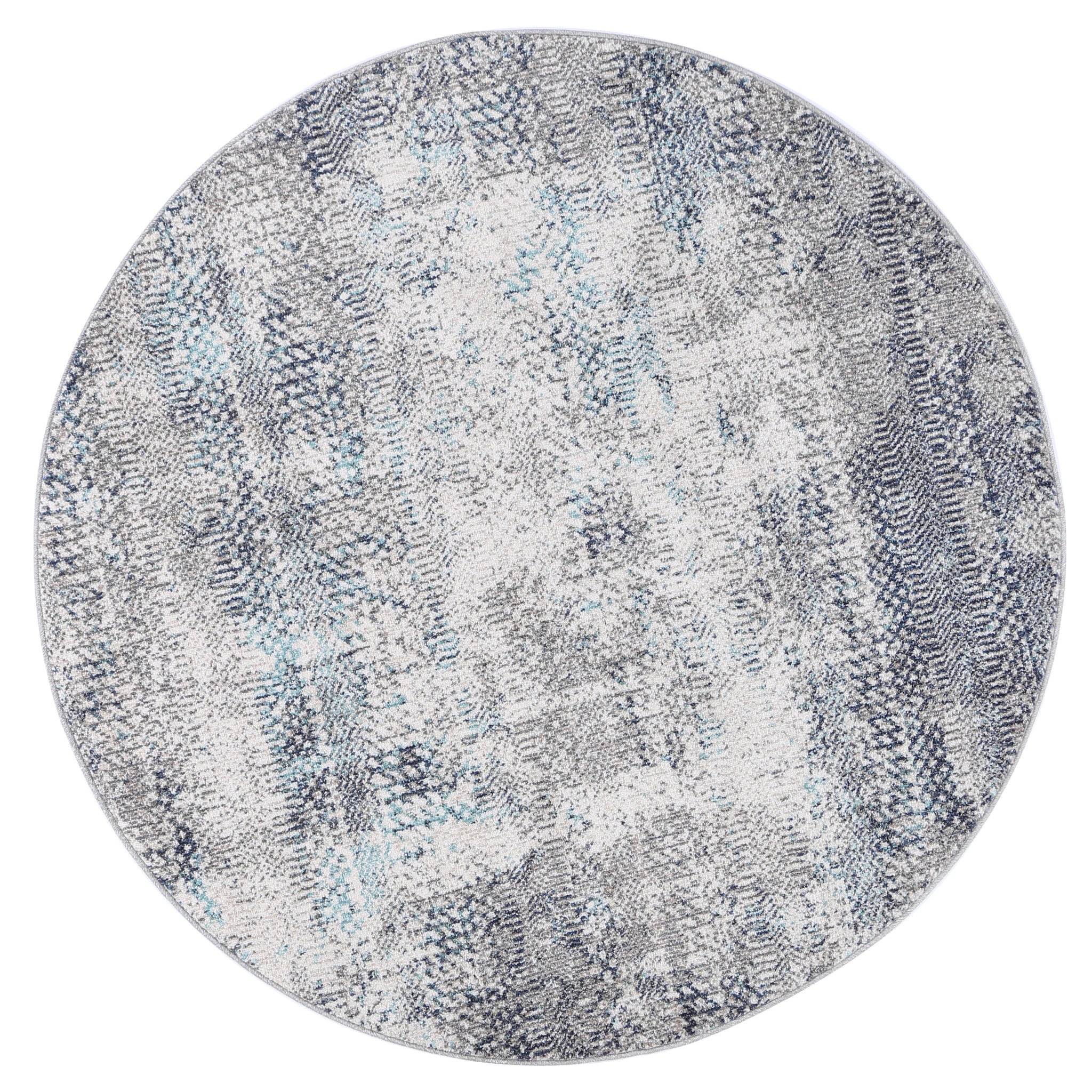 Salsa Eli Grey Tribal Round Rug